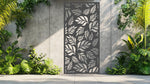 Botanic Wonder privacy screen in Berry Grey Gloss, delivering a contemporary, neutral-toned leaf motif for stylish gardens and interiors.
